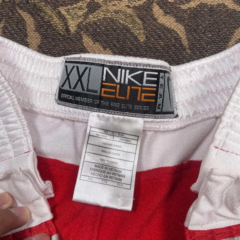 Vtg Nike OSU OHIO STATE Break-Away Snap Button Satin Warm-Up XXL Track Pants Red